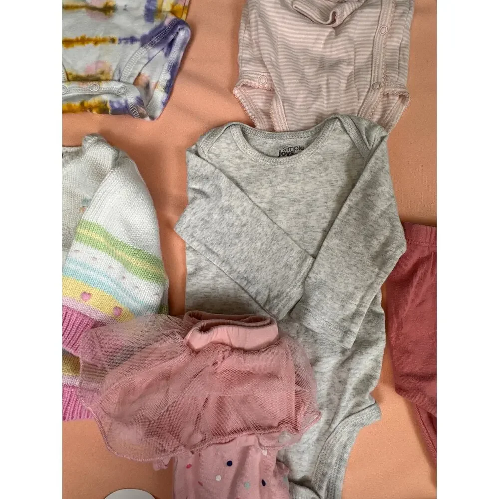 Baby Girl 0–3M Fall/Winter Clothing Lot – 23 Pieces #558